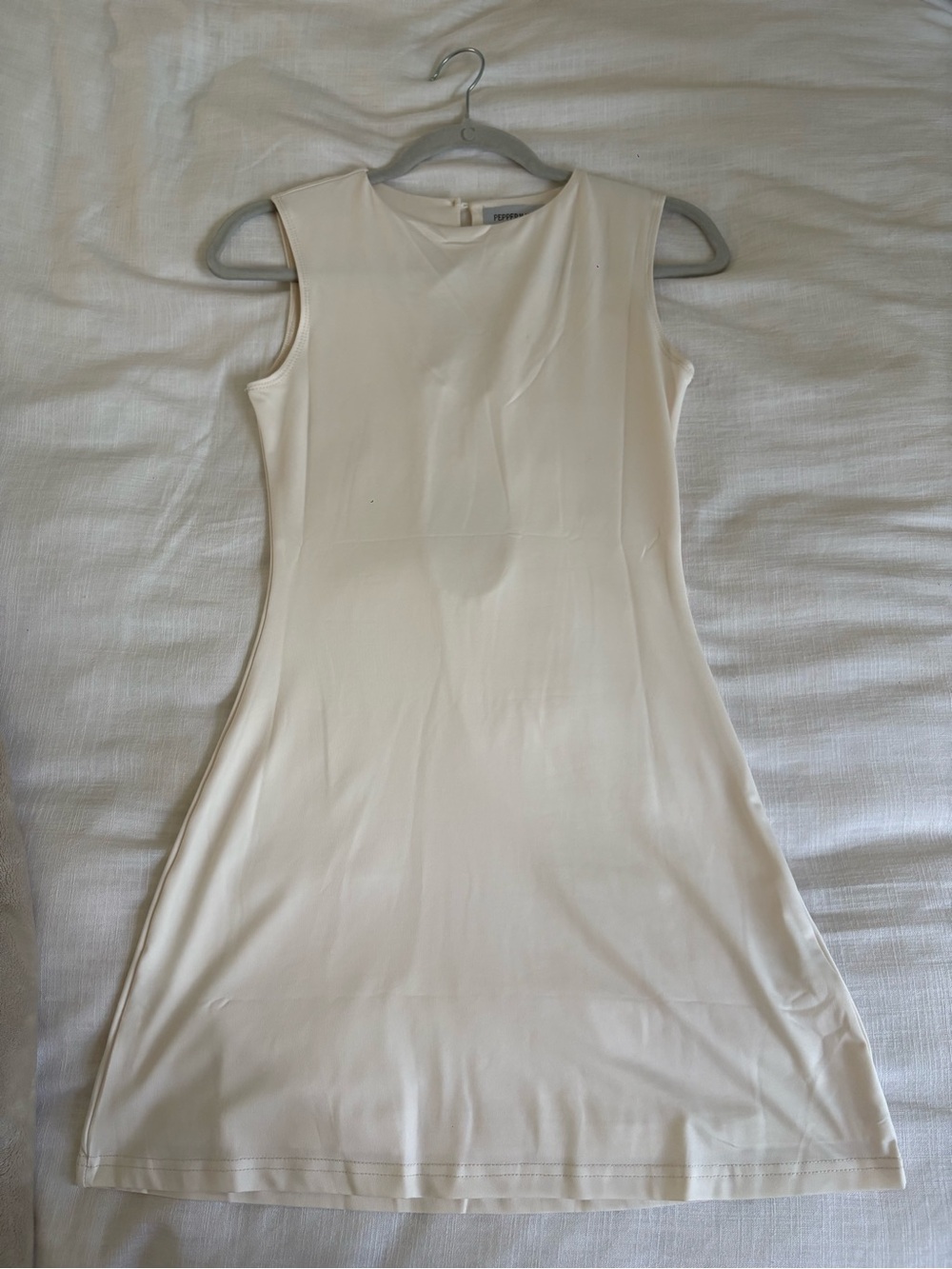 Peppermayo Cream Sleeveless Mini A-Line Dress